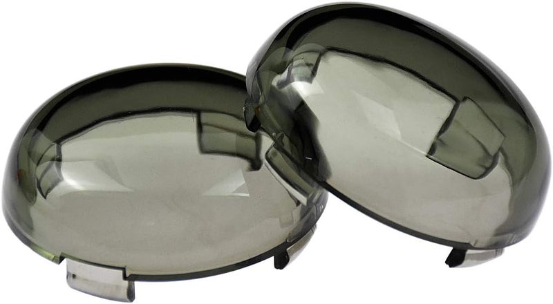 CARGLETRUE Turn Signal Light Lens Cover Front Rear Bullet Lights Fit For Harley Sportster 883 1200 Dyna Road Glide Street Glide (Smoked) - Image 1